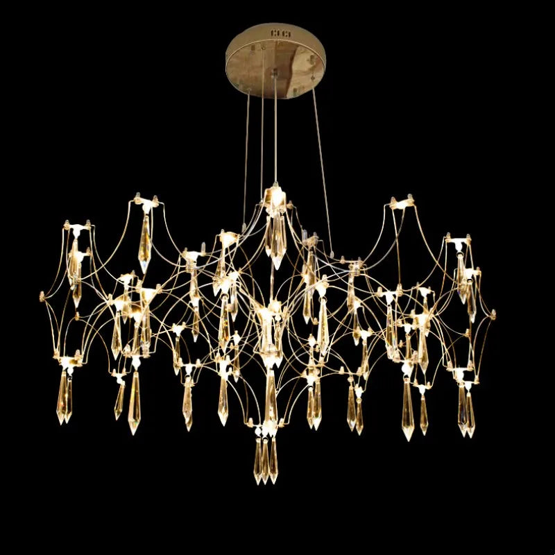 Modern Chrome Plating Luxury Crystal Chandelier Living Room Bedroom Lights Home Decorative Lights Dining Room Lighting Fixtures