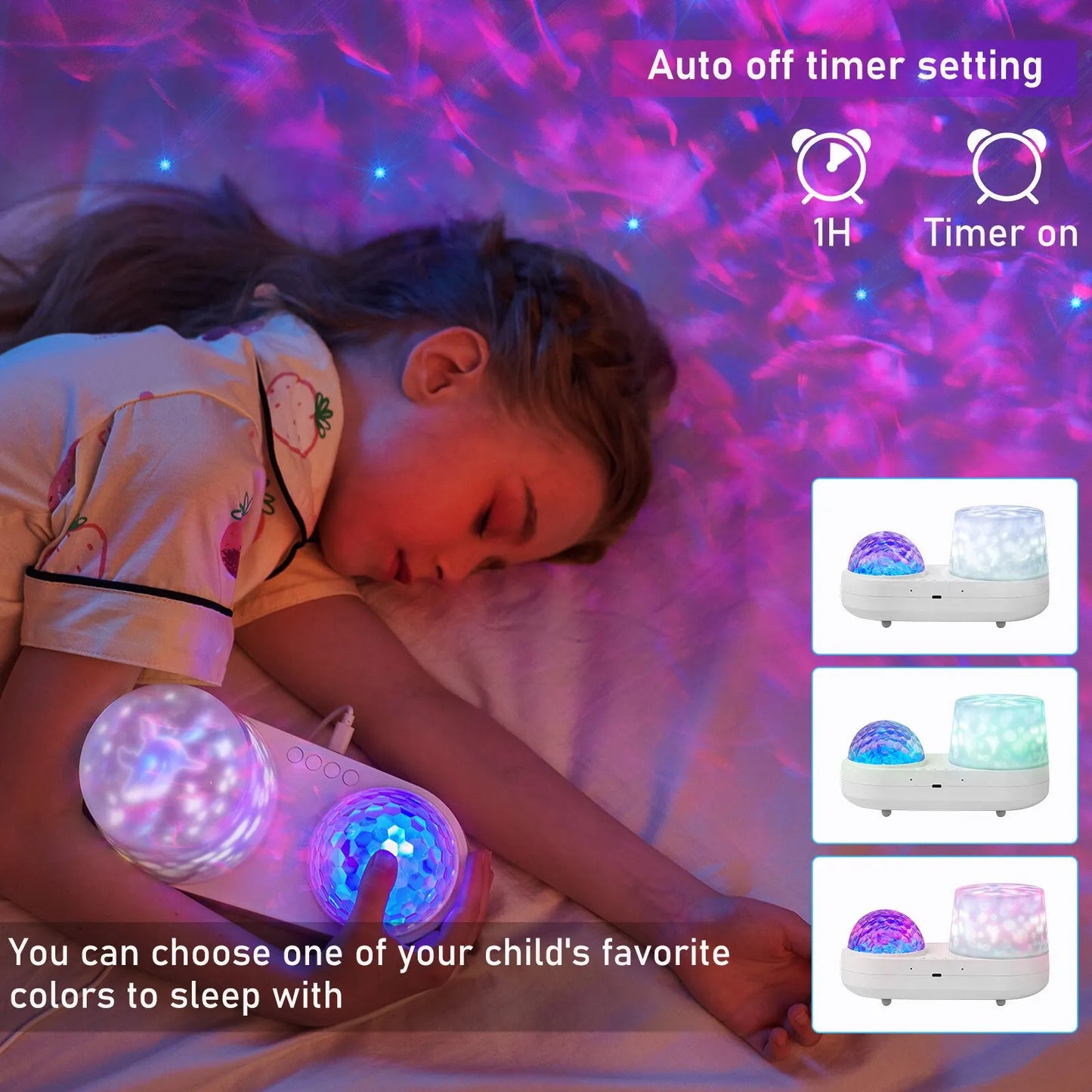 Constellation Galactic Projection Lamp Ocean Starry Projector Small Night Light 360 Degree Rotation for Children's Kids Gift