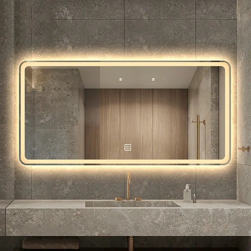 Rectangular Decorative Bath Mirrors Led Touch Long Large Full Body Bath Mirrors