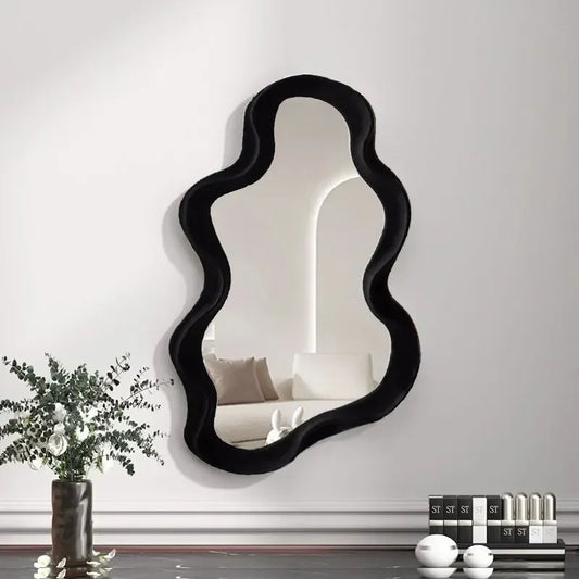 Cloud-shaped Makeup Mirrow Standing Mirror Bathroom Desk Standing Korean Hairdressing Wall Mirror Mural House Bedroom Decor