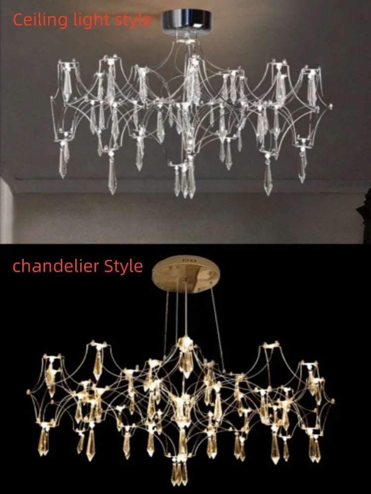 Modern Chrome Plating Luxury Crystal Chandelier Living Room Bedroom Lights Home Decorative Lights Dining Room Lighting Fixtures