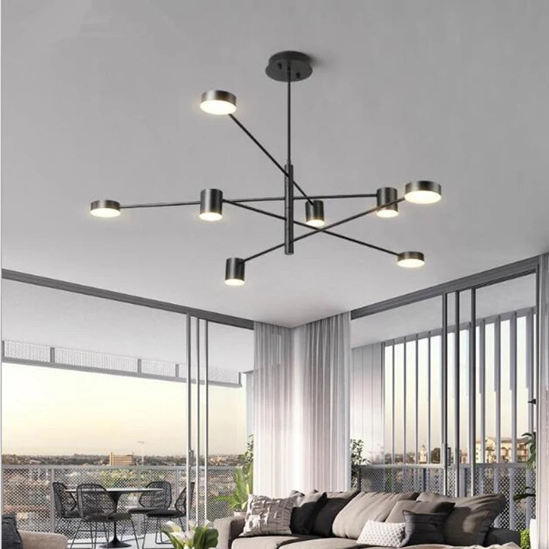 Gold Chandeliers LED Bulbs Lamp Living Dining Room Bedroom Lustres Fixtures Lighting Luminaire Modern Restaurant Nordic Light