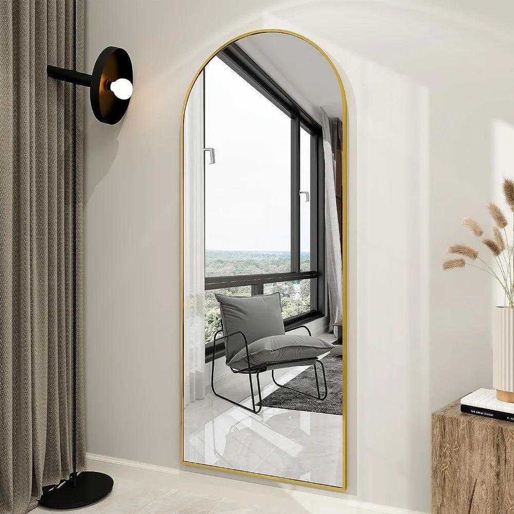 Arch Floor Mirror, Full Length Mirror Wall Mirror Hanging