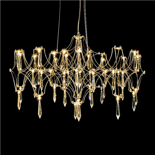 Modern Chrome Plating Luxury Crystal Chandelier Living Room Bedroom Lights Home Decorative Lights Dining Room Lighting Fixtures