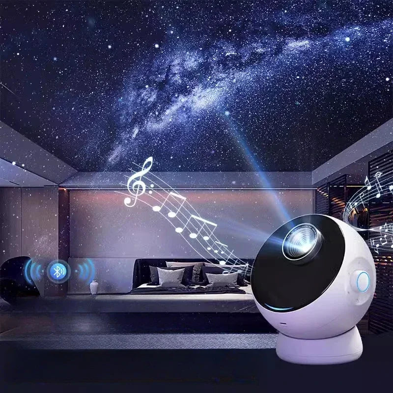 Home Planetarium Star Projector Galaxy Starry Projector Night Light 360° Adjust Bluetooth Speaker For Bedroom Kids Birthday Gift