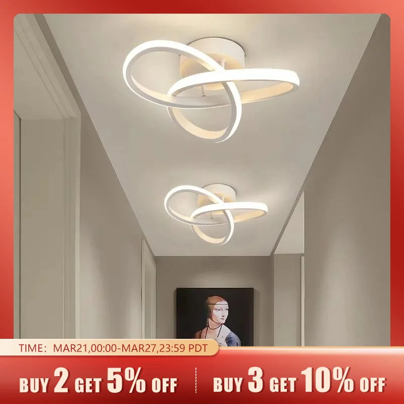 LED Chandelier Three Colors Lamp Modern Style Ceiling Lamp